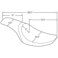 DRAG SPECIALTIES Predator Seat Smooth FX/FL '58-'84