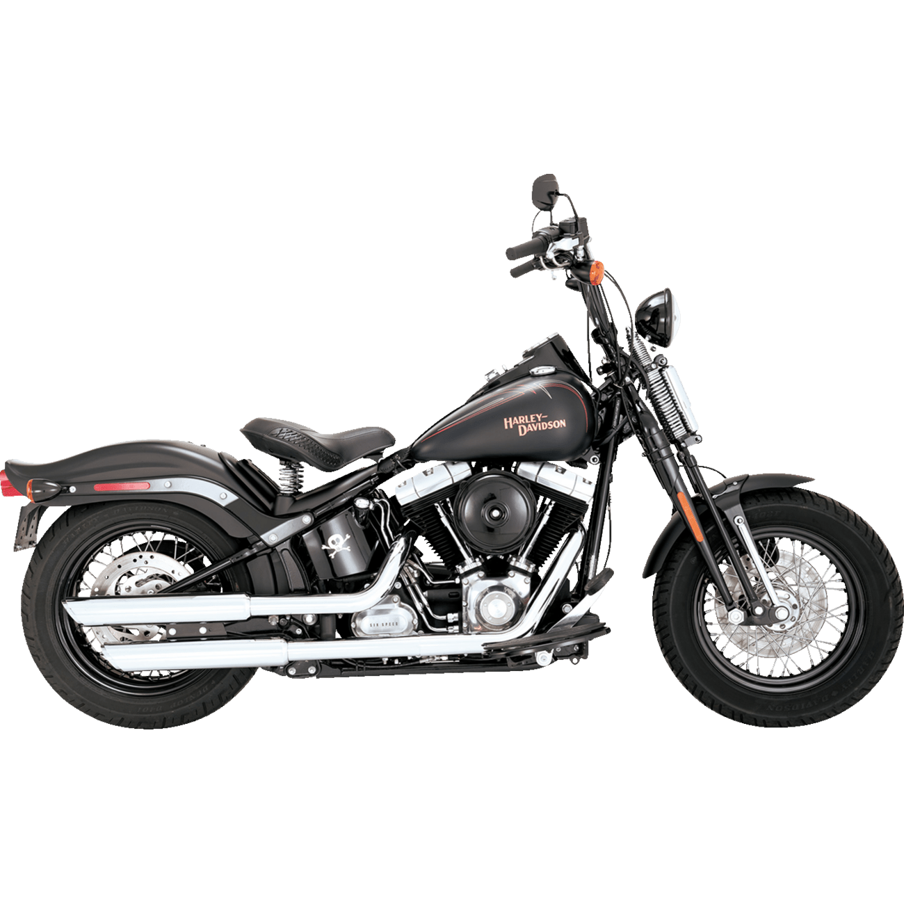 VANCE & HINES 3" Twin Slash Slip-On Mufflers Chrome 16842