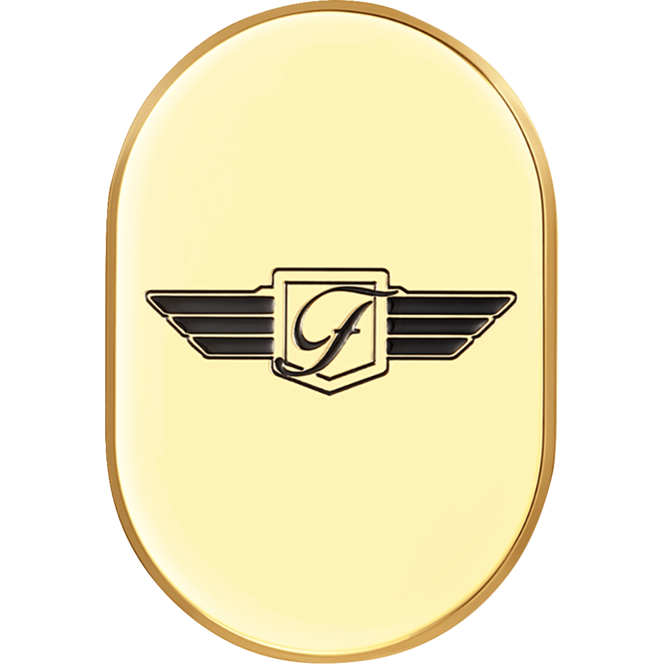 FIGURATI DESIGNS Antenna Cover Left Rear Fender FD Logo Gold