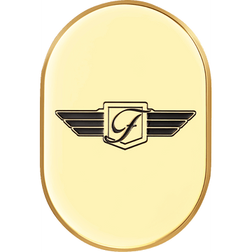 FIGURATI DESIGNS Antenna Cover Left Rear Fender FD Logo Gold