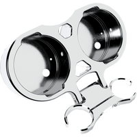 LA CHOPPERS T-Bar Gauge Mount Dual Chrome 1.50" Diameter LA739822C