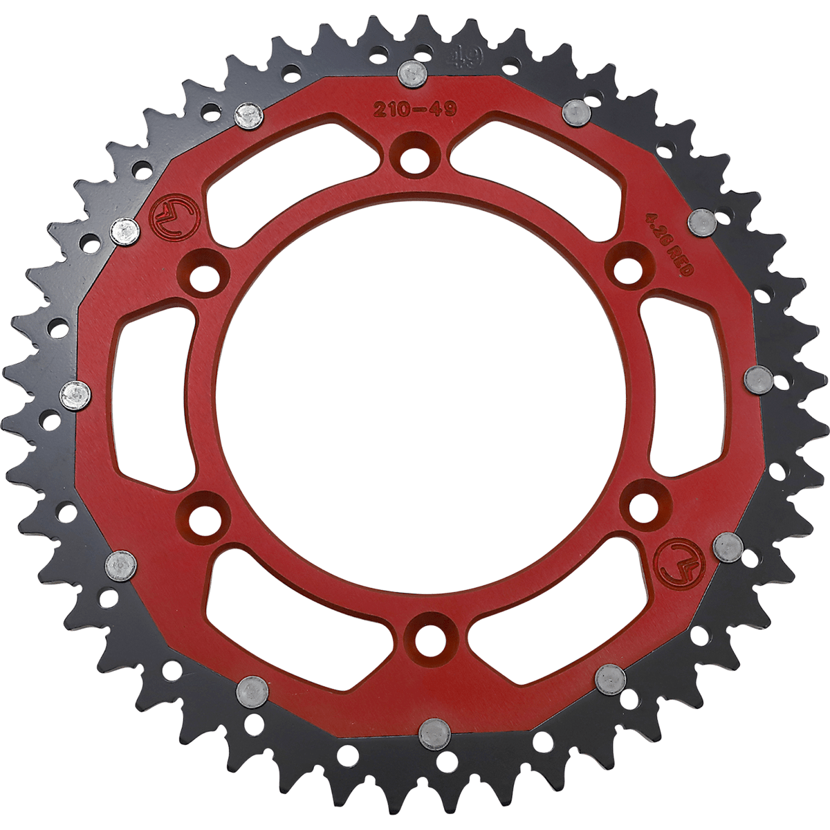 MOOSE RACING Dual Sprocket Red 49 Tooth