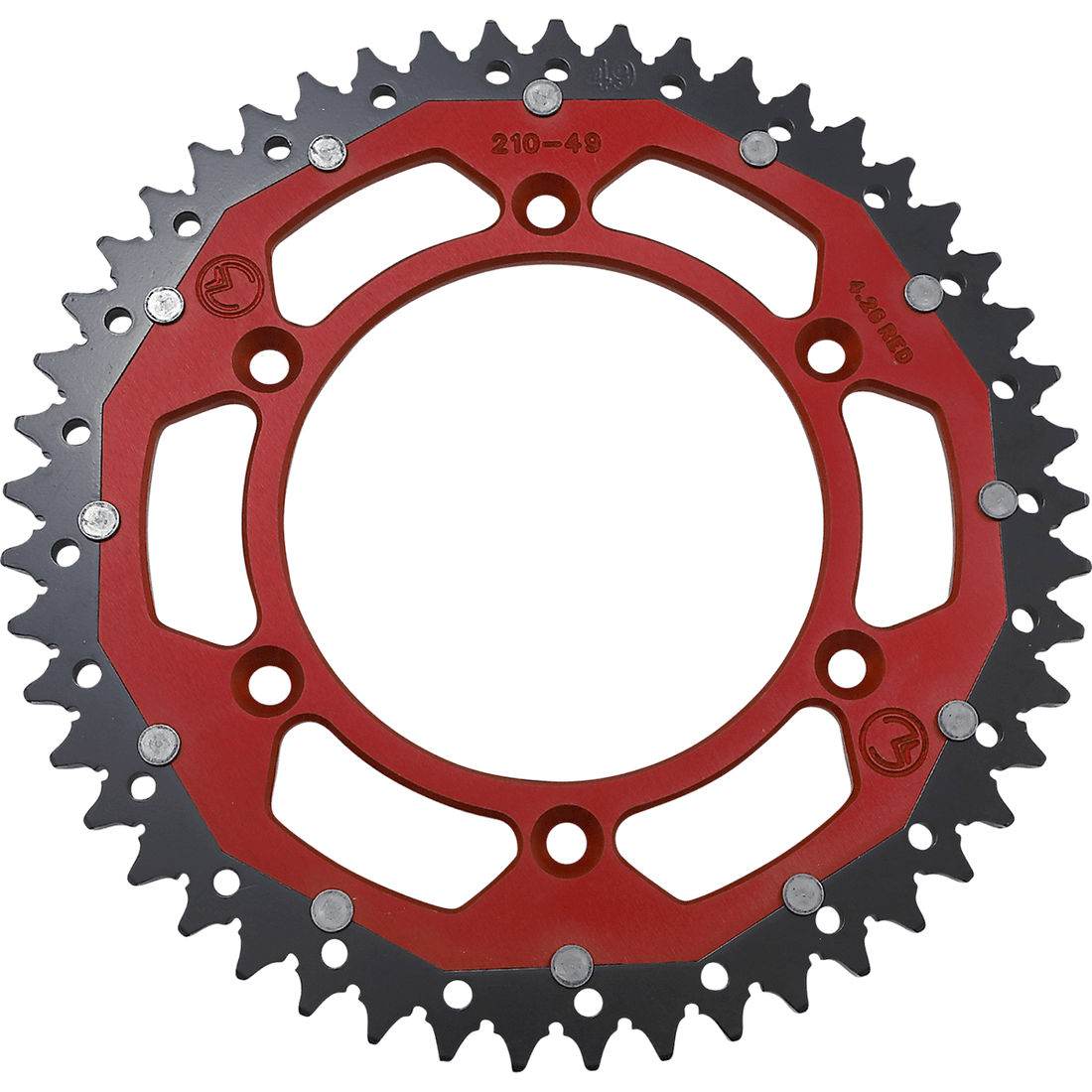 MOOSE RACING Dual Sprocket Red 49 Tooth