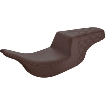 SADDLEMEN Step-Up Seat Rear Lattice Stitch Brown 89707173BR