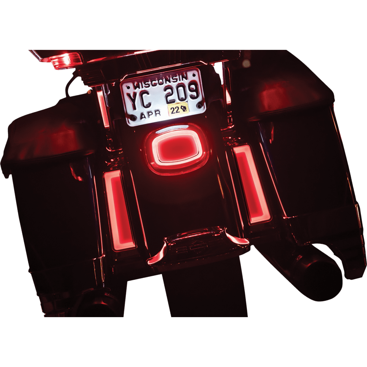 KURYAKYN Taillight License Plate Light Red