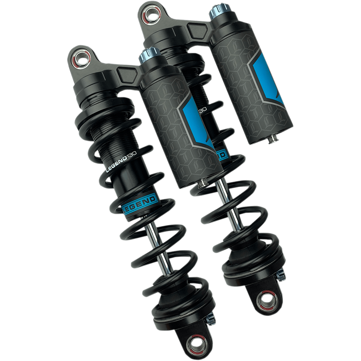 LEGEND SUSPENSION REVO ARC Piggyback Shocks Standard Black 13" '99-'17 Dyna 13101890