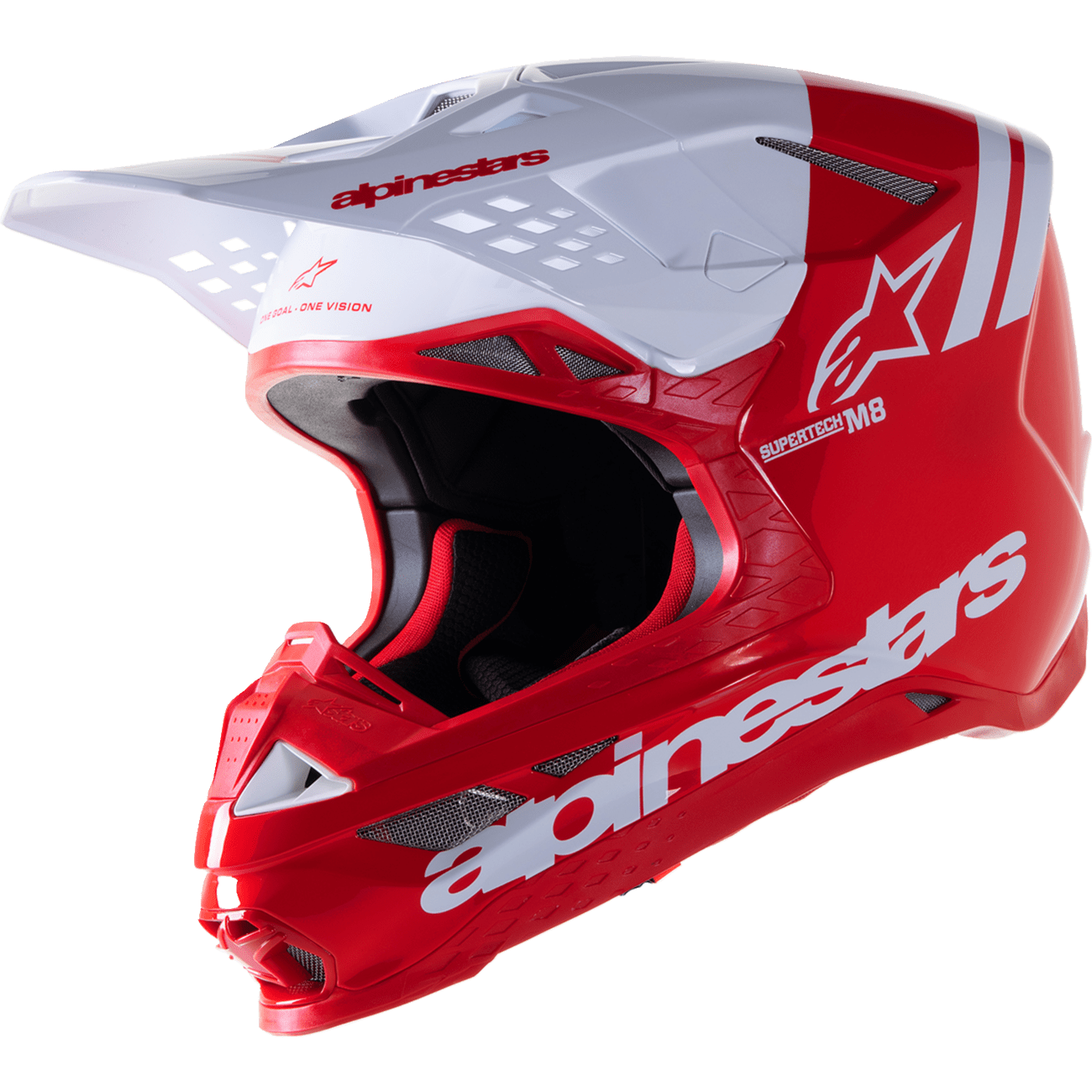 ALPINESTARS Supertech M8 Helmet Radium 2 MIPS® Gloss Red/White Medium