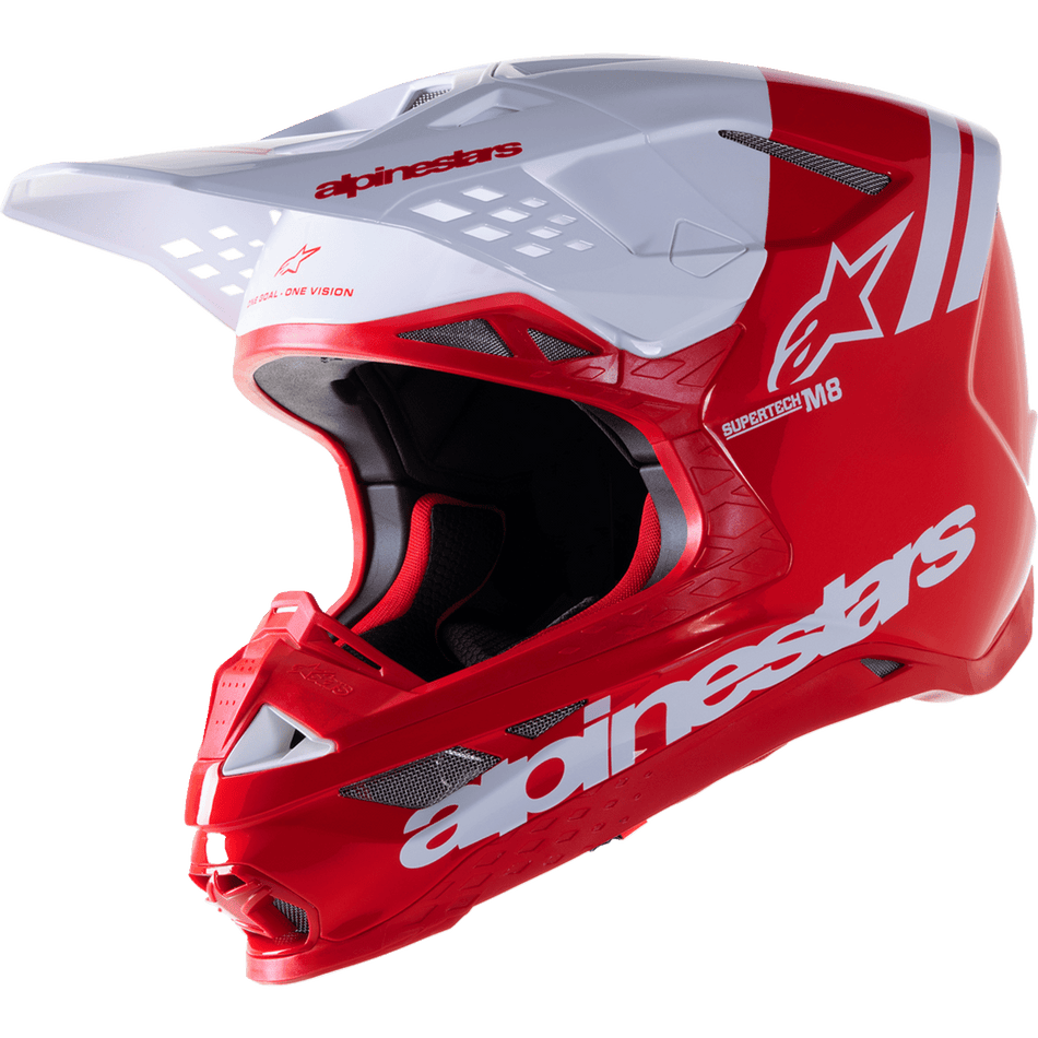 ALPINESTARS Supertech M8 Helmet Radium 2 MIPS® Gloss Red/White Medium