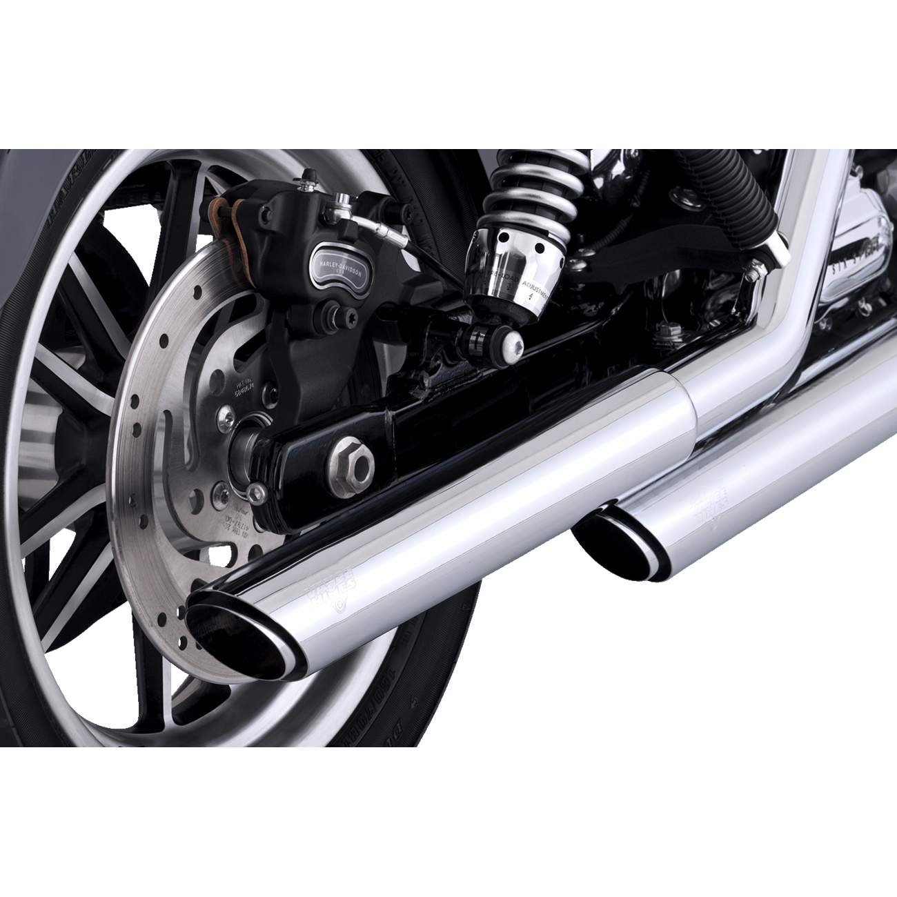 VANCE & HINES 3" Twin Slash Slip-On Muffler Chrome 16337