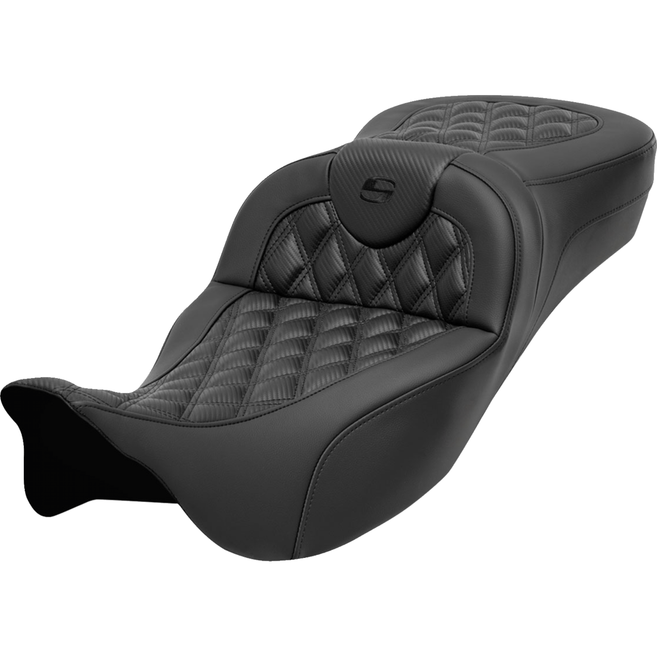 SADDLEMEN Roadsofa™ Seat without Backrest Lattice Stitch Carbon Fiber FL' 08-'23 80807CF184