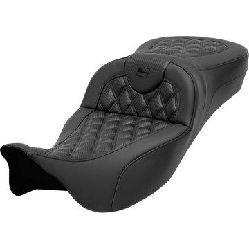 SADDLEMEN Roadsofa™ Seat without Backrest Lattice Stitch Carbon Fiber FL' 08-'23 80807CF184