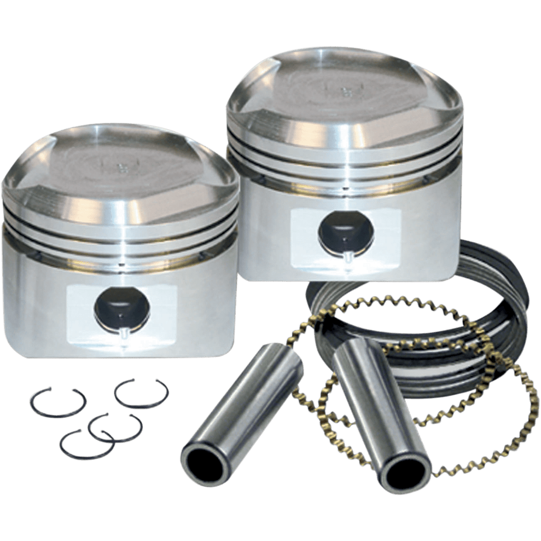 S&S CYCLE Piston Kit for 89" Stroker Kits & Super Stock® Heads 3.5" Standard