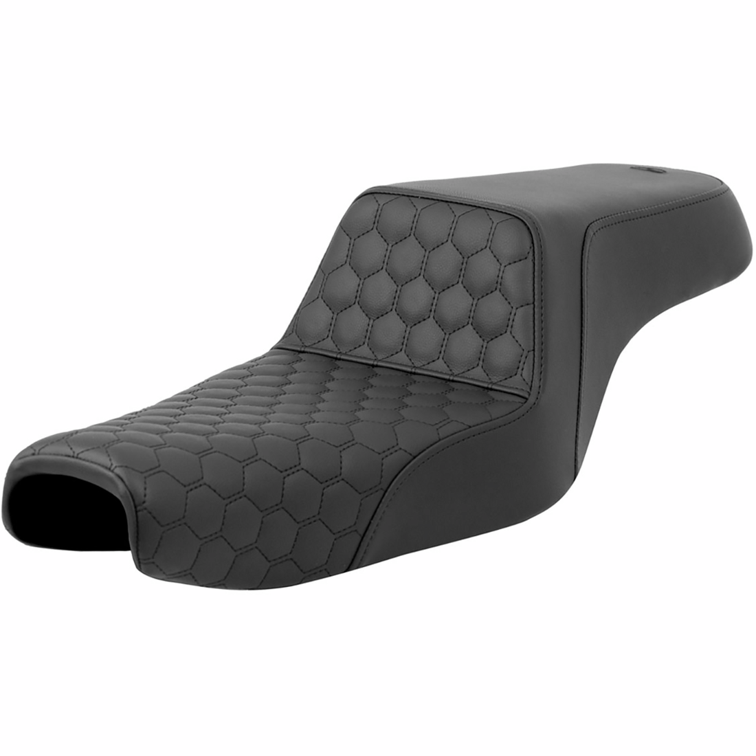 SADDLEMEN Step-Up Seat Honeycomb Black Stitching Sportster '04-'21 80711177