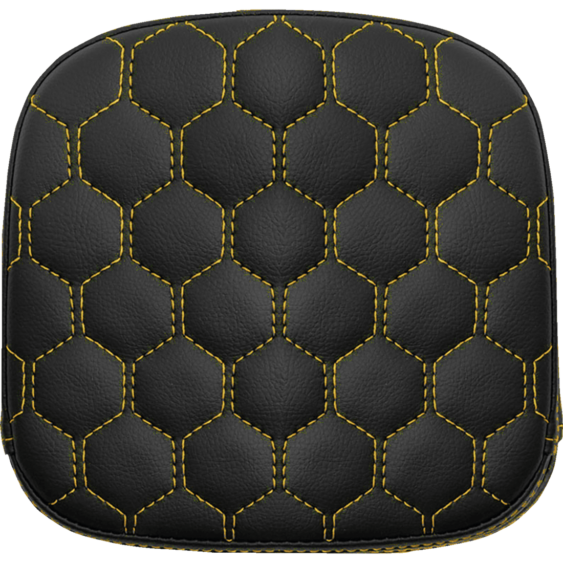 SADDLEMEN Sissy Bar Pad Honeycomb Gold Stitching 040749GOL