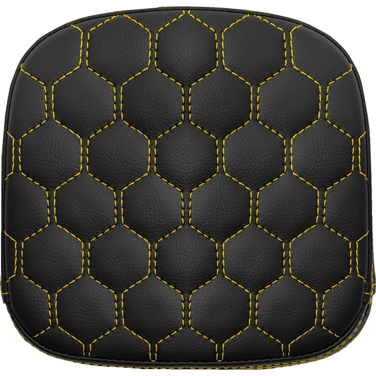 SADDLEMEN Sissy Bar Pad Honeycomb Gold Stitching 040749GOL