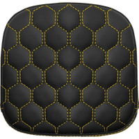 SADDLEMEN Sissy Bar Pad Honeycomb Gold Stitching 040749GOL