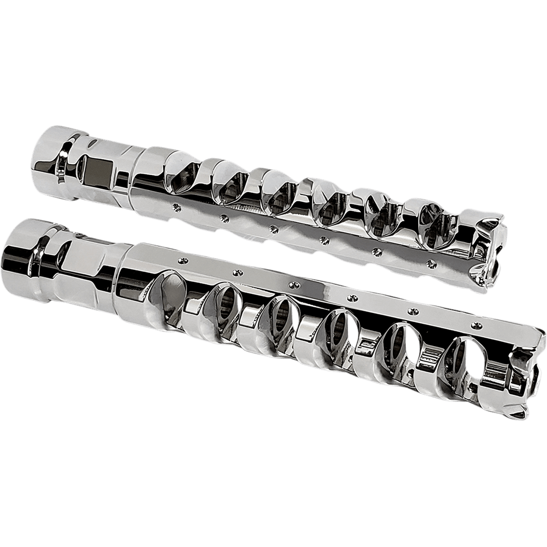 ACCUTRONIX Muzzle Break Footpegs Rigid Mount Chrome PF121AKC