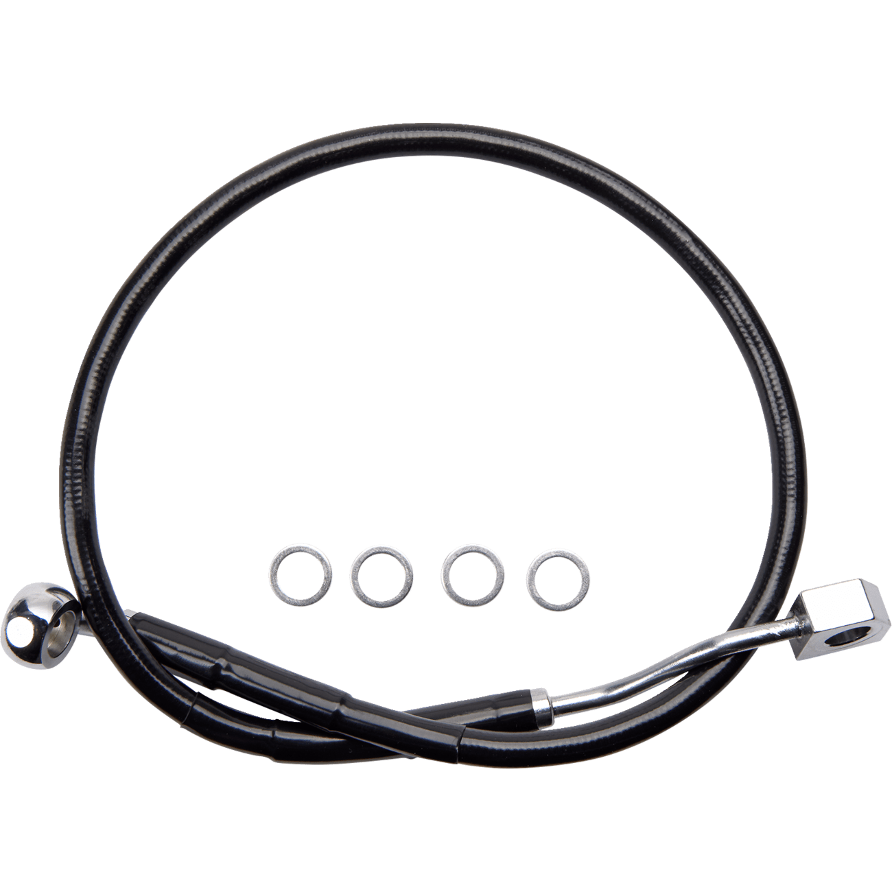 DRAG SPECIALTIES Brake Line Rear ABS Black