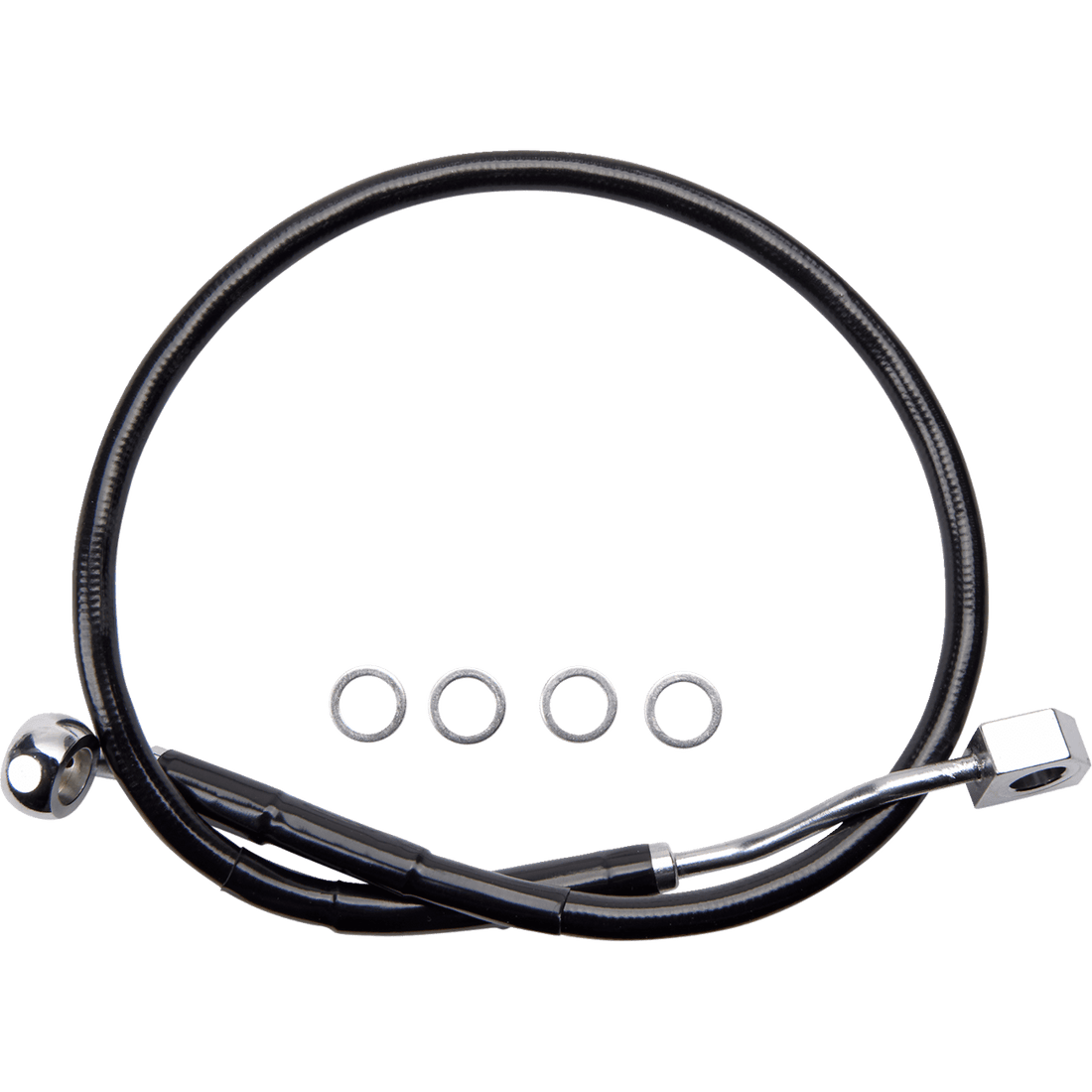 DRAG SPECIALTIES Brake Line Rear ABS Black