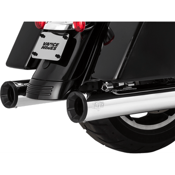 VANCE & HINES Eliminator 400 Slip-On Mufflers Chrome with Black End Caps 16708