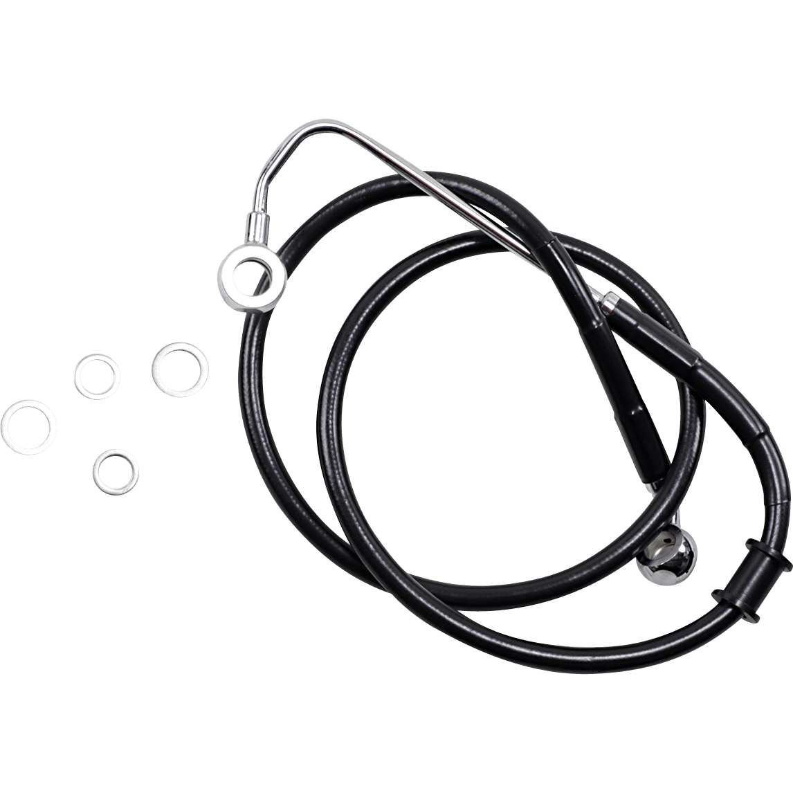 DRAG SPECIALTIES Brake Line +4" Black '15-'17 Softail