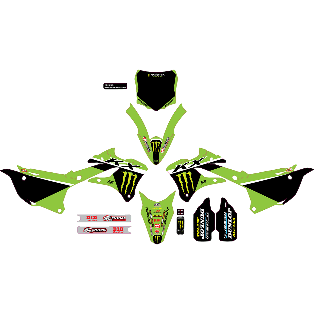 D'COR VISUALS Graphic Kit '23 Monster Energy 2020143