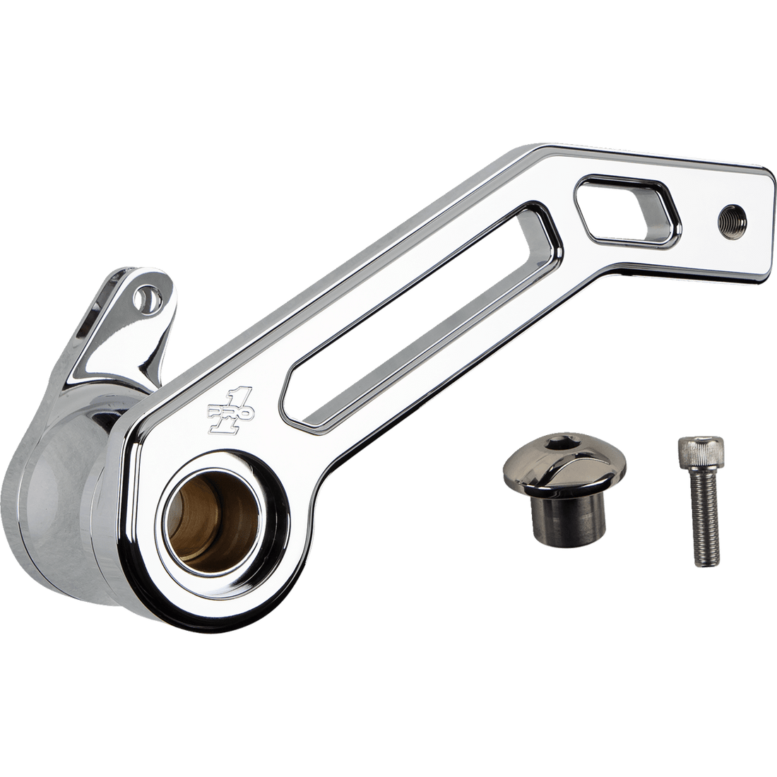 PRO-ONE PERF.MFG. Touring T-Rex Shorty Brake Arm Chrome '14-'22 FLHT 500773