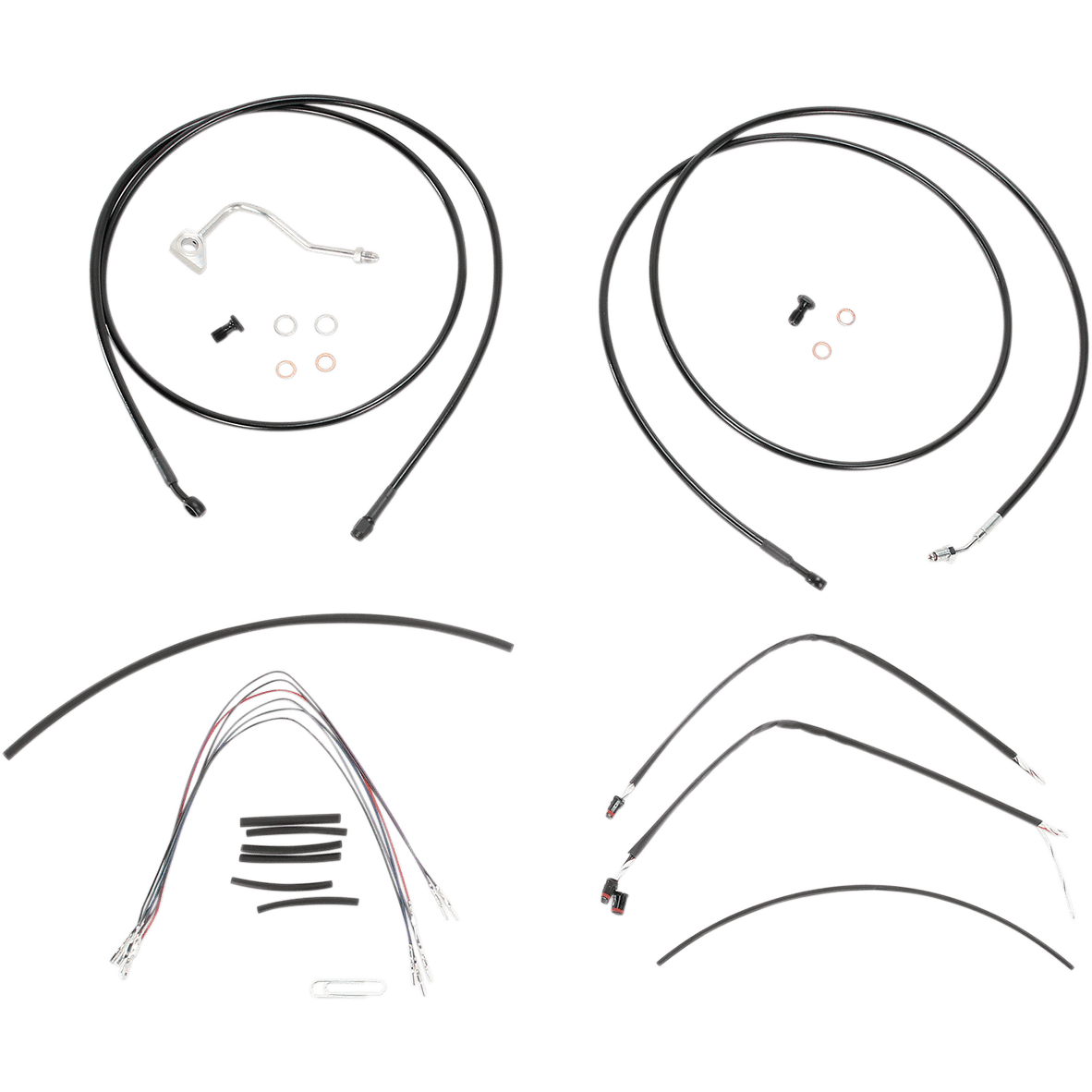 BURLY BRAND Control Kit 15" Ape Hanger Handlebars ABS B301116