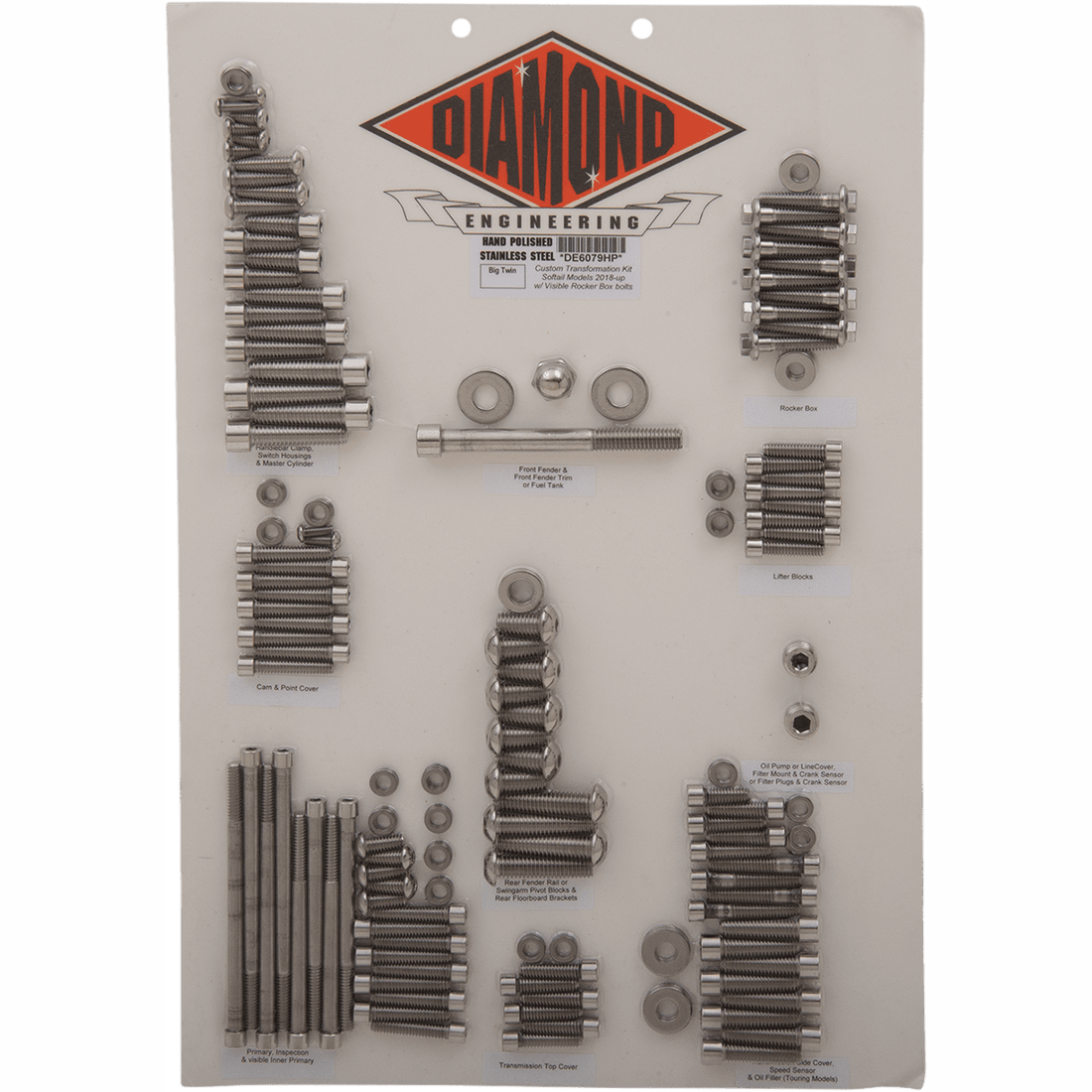 DIAMOND ENGINEERING Fastener Kit Custom/Transformation OEM Softail DE6079HP