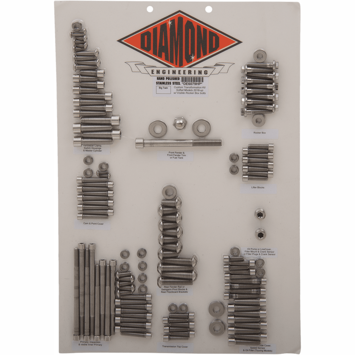 DIAMOND ENGINEERING Fastener Kit Custom/Transformation OEM Softail DE6079HP