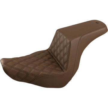 SADDLEMEN Step-Up Seat Front Lattice Stitch Brown 81829172BR