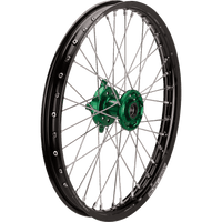 MOOSE RACING Wheel Assembly SX-1 Complete Front Black Wheel/Green Hub 21x1.6 Kawasaki KFN16021BKGN