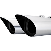 PYTHON/DRAG SPECIAL 4.5" Scalloped Mufflers Chrome M8 FL