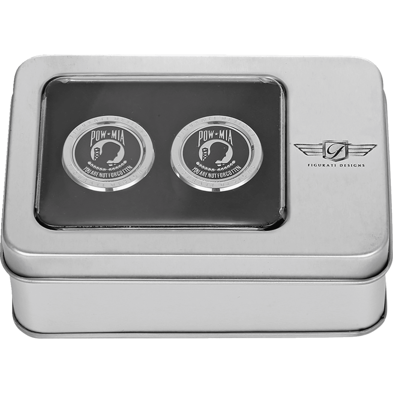 FIGURATI DESIGNS Docking Hardware Covers POW MIA Stainless Steel FD50DC2730SS