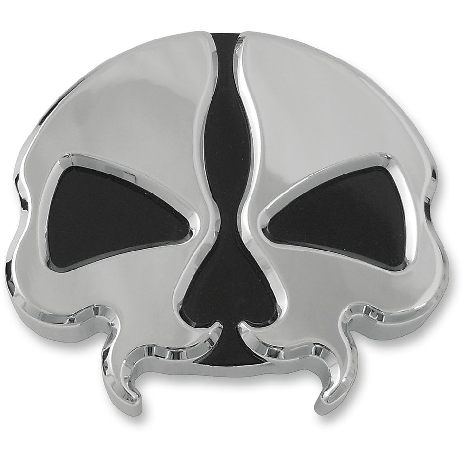 DRAG SPECIALTIES Gas Cap Vented Split Skull Chrome