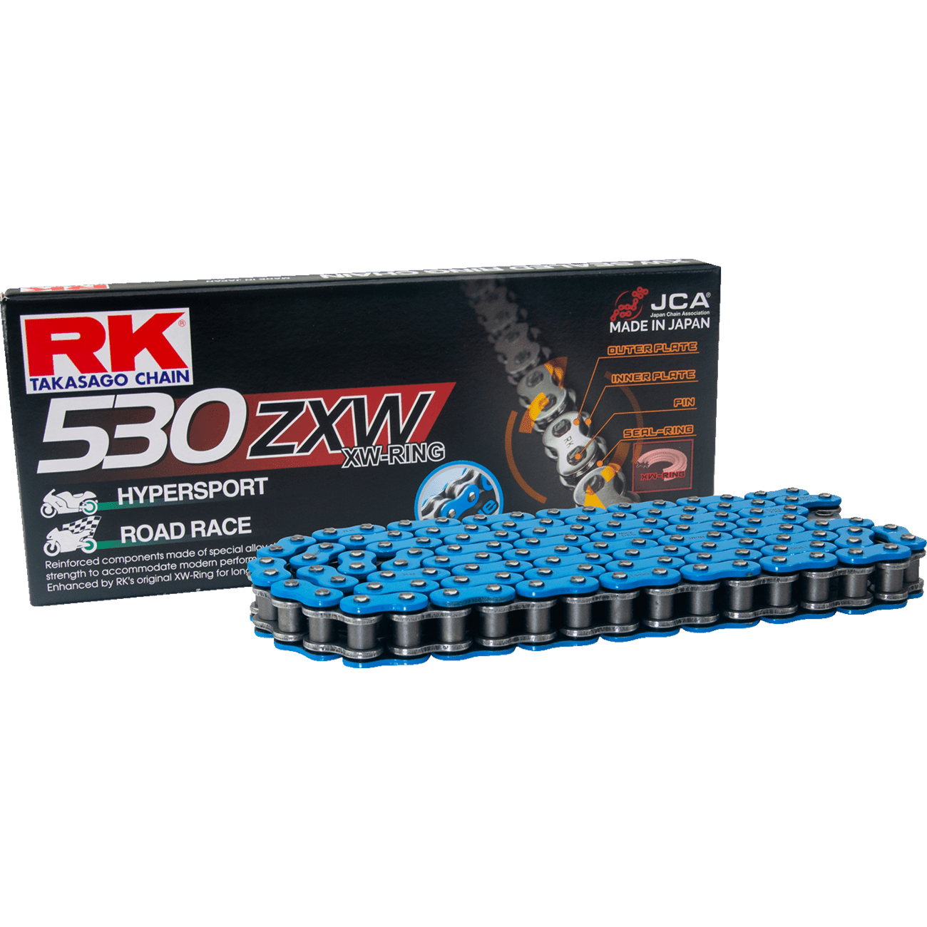 RK 530 ZXW Drive Chain 170 Links Blue BB530ZXW170