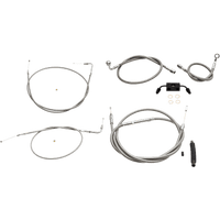 LA CHOPPERS Handlebar Cable/Brake Line Kit Mini Ape Hanger Handlebars Stainless Steel LA8321KT08