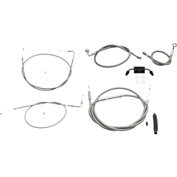 LA CHOPPERS Handlebar Cable/Brake Line Kit Mini Ape Hanger Handlebars Stainless Steel LA8321KT08