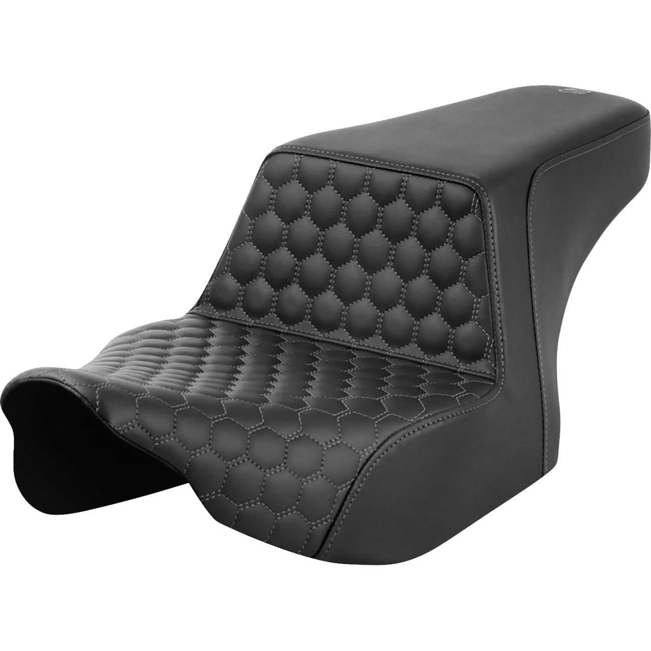 SADDLEMEN Step-Up Seat Front Honeycomb Gray Stitching FL '23-'24