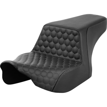 SADDLEMEN Step-Up Seat Front Honeycomb Gray Stitching FL '23-'24