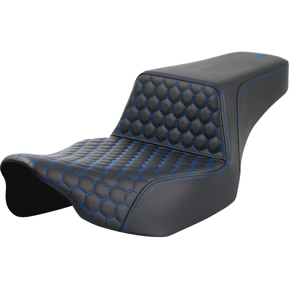 SADDLEMEN Step-Up Seat Extended Reach Front Honeycomb Blue Stitch FL '23-'24