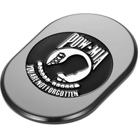 FIGURATI DESIGNS Antenna Cover Left Rear Fender POW-MIA Black