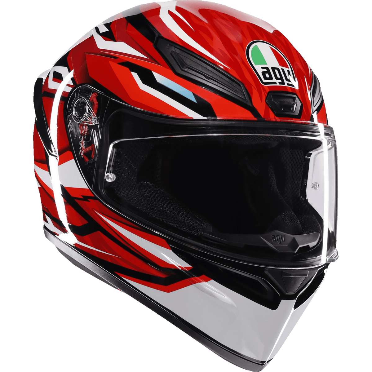 AGV K1 S Helmet Lion Black/Red/White Small 2118394003035S