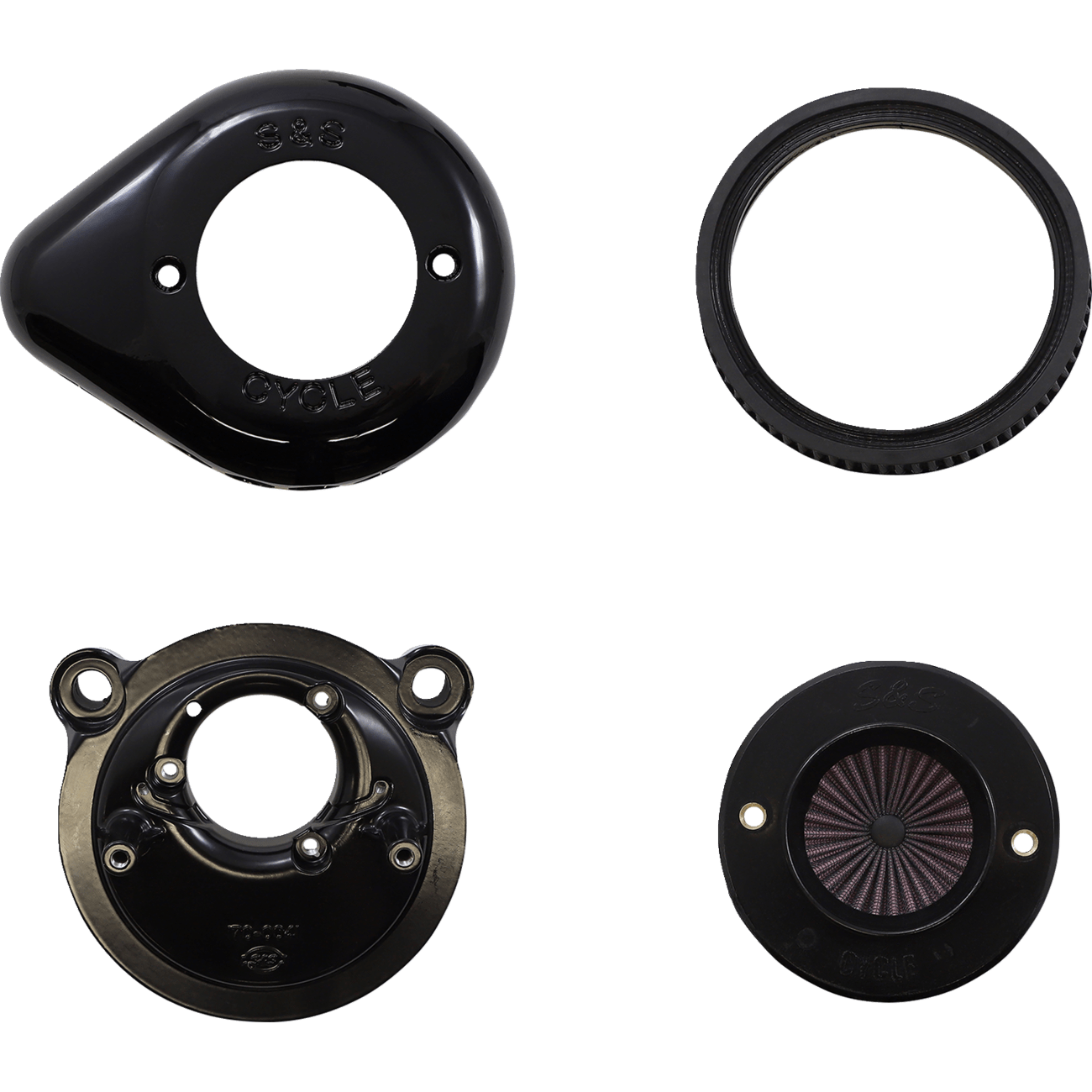 S&S CYCLE Air Stinger Stealth Air Cleaner Kit Black 1700726A