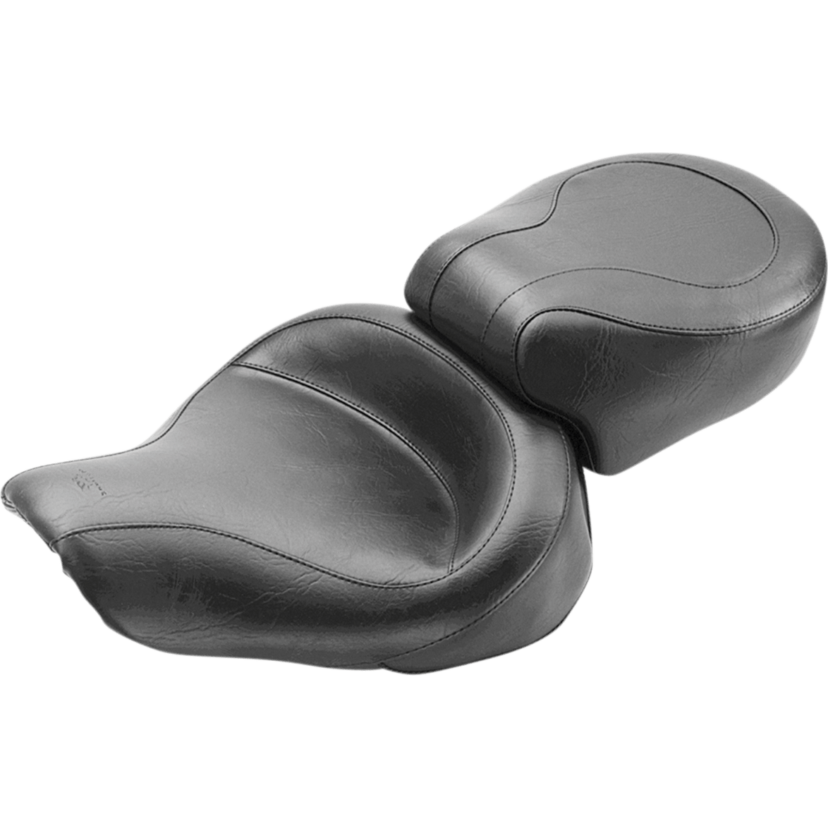 MUSTANG Vintage Style Seat Wide Smooth Black Dyna '96-'03 75536