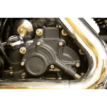 BAKER DRIVETRAIN Function-Formed™ Transmission Side Cover Mechanical Big Twin Wrinkle Black BD10603A