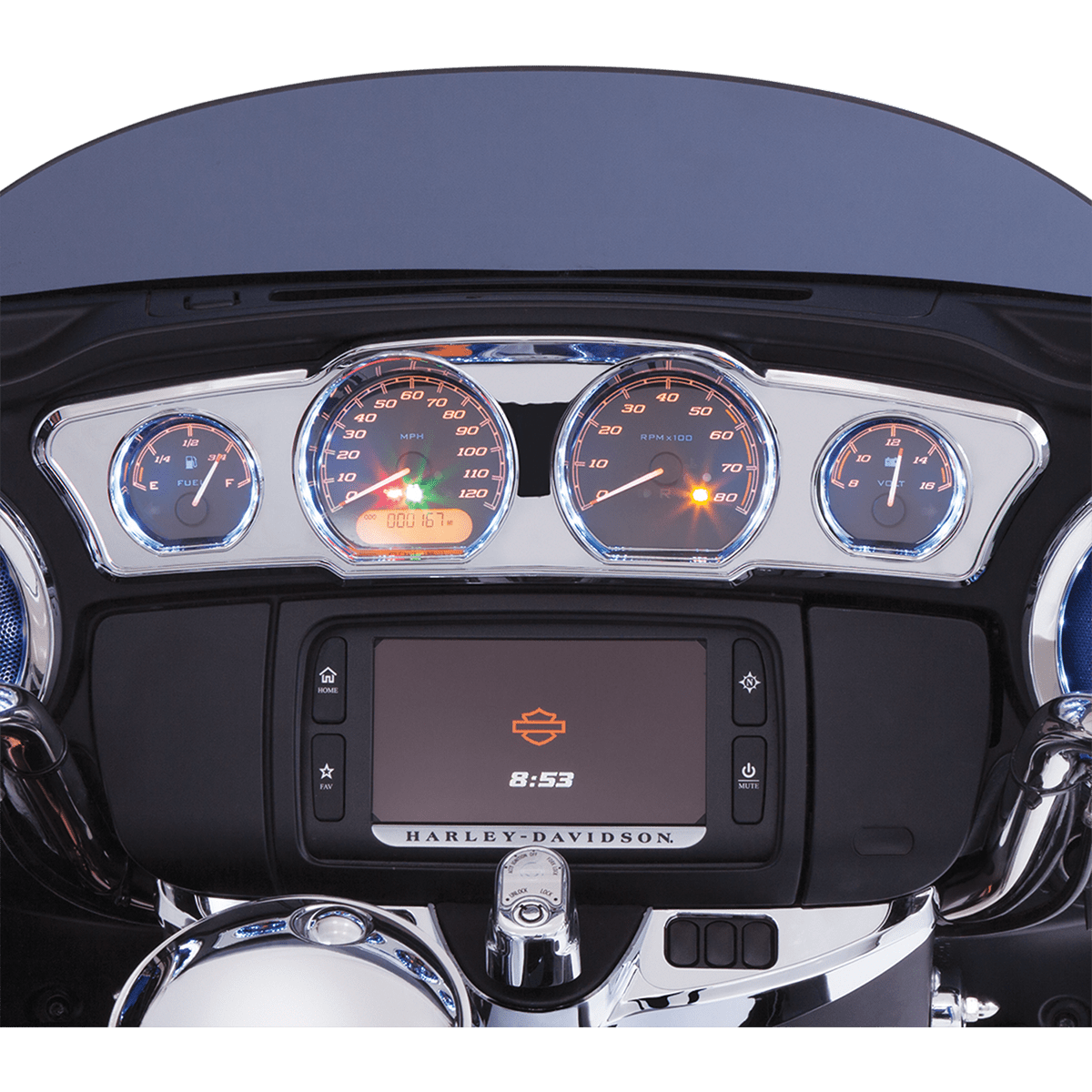 CIRO Dash Accent with LEDs Chrome 42200