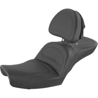 SADDLEMEN Explorer Seat With Backrest Stitched Black Dyna 89604030