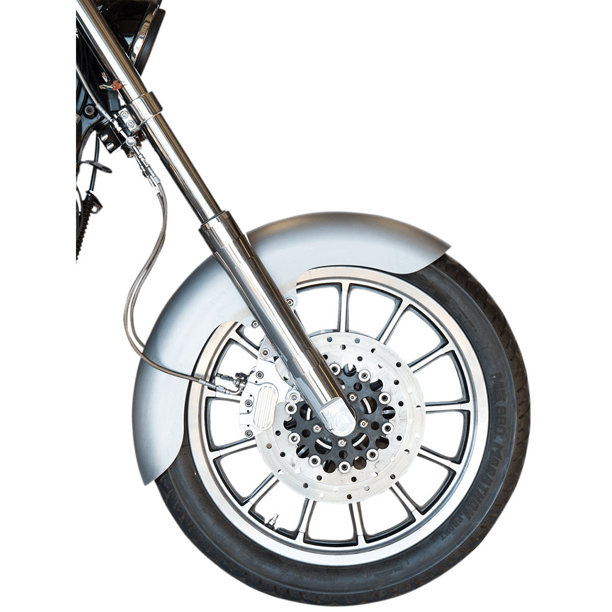 RUSS WERNIMONT DESIGNS Dyna Front Fender For 90/90-19" Wheel 4.3/4" W 34-3/4" L RWD50170