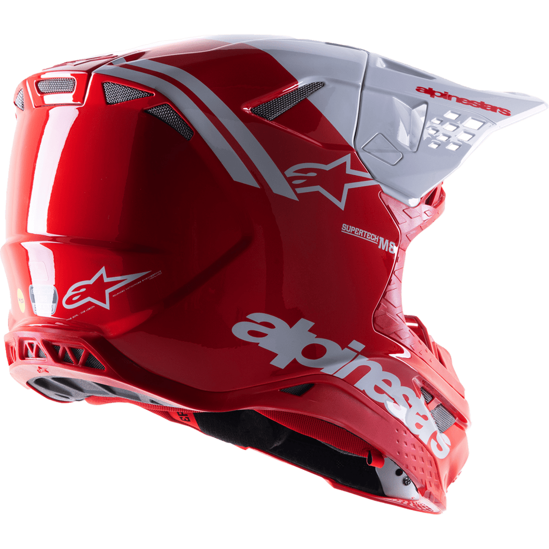 ALPINESTARS Supertech M8 Helmet Radium 2 MIPS® Gloss Red/White XS